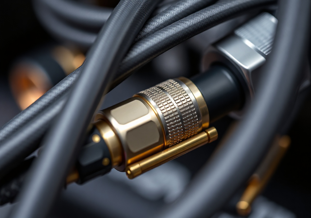 Minimalistische Audiotechnik in warmem Licht